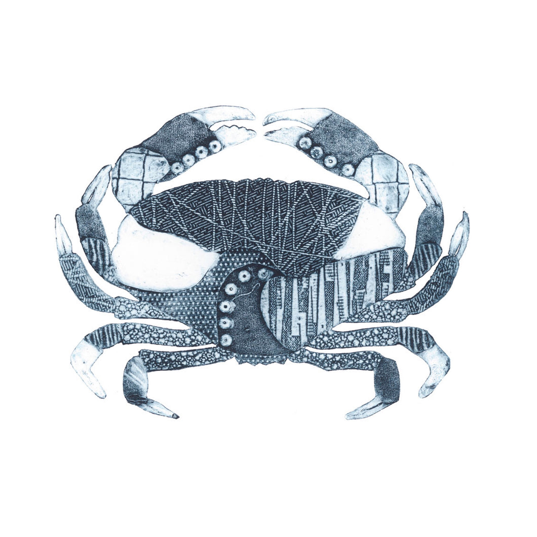 Wildshed limited edition print - crab denim