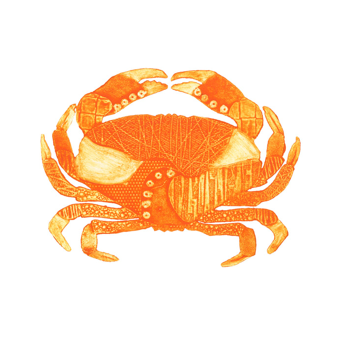 Wildshed limited edition print - crab orange
